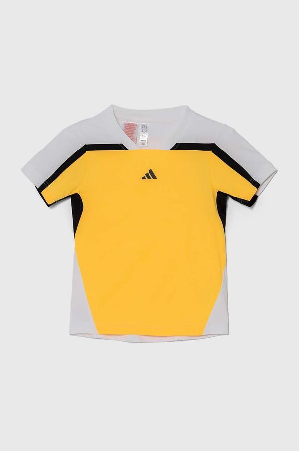 adidas Performance Dječja majica kratkih rukava adidas Performance boja: žuta, s tiskom