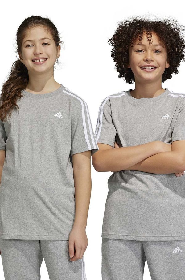 adidas Dječja majica kratkih rukava adidas U 3S boja: siva, jednobojni model