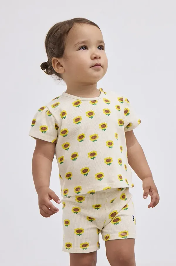 Bobo Choses Dječja majica kratkih rukava Bobo Choses Sunflower boja: bež, 125AB109