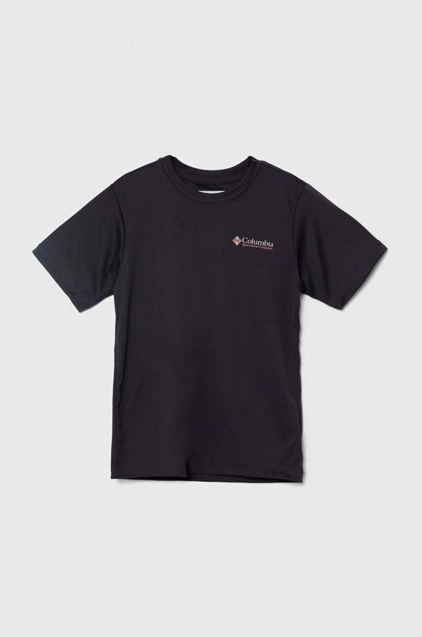 Columbia Dječja majica kratkih rukava Columbia Fork Stream Short S boja: crna, s tiskom