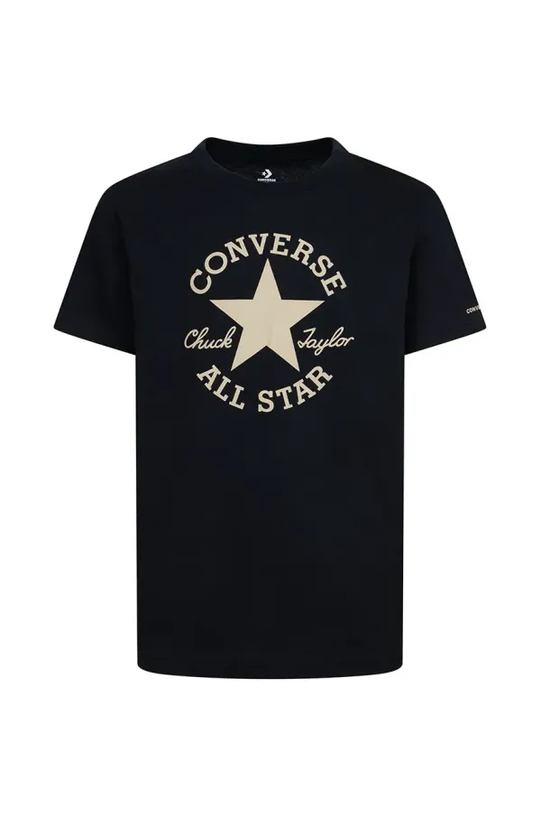 Converse Dječja majica kratkih rukava Converse boja: crna, s tiskom, 9CD483