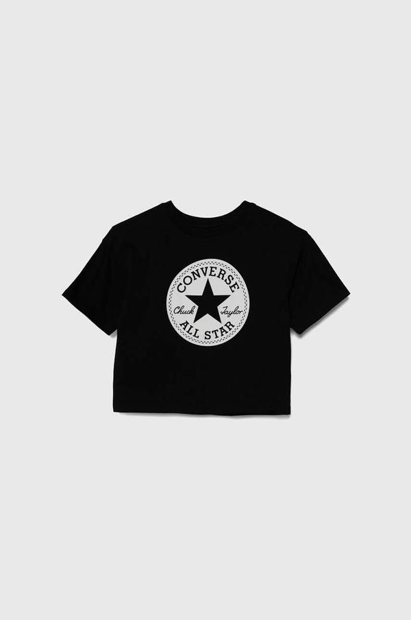 Converse Dječja majica kratkih rukava Converse boja: crna