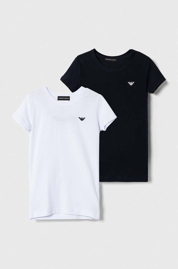 Emporio Armani Dječja majica kratkih rukava Emporio Armani 2-pack boja: bijela, bez uzorka