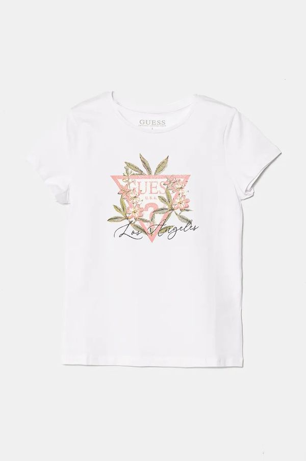 Guess Dječja majica kratkih rukava Guess boja: bijela, J4BI25 J1314