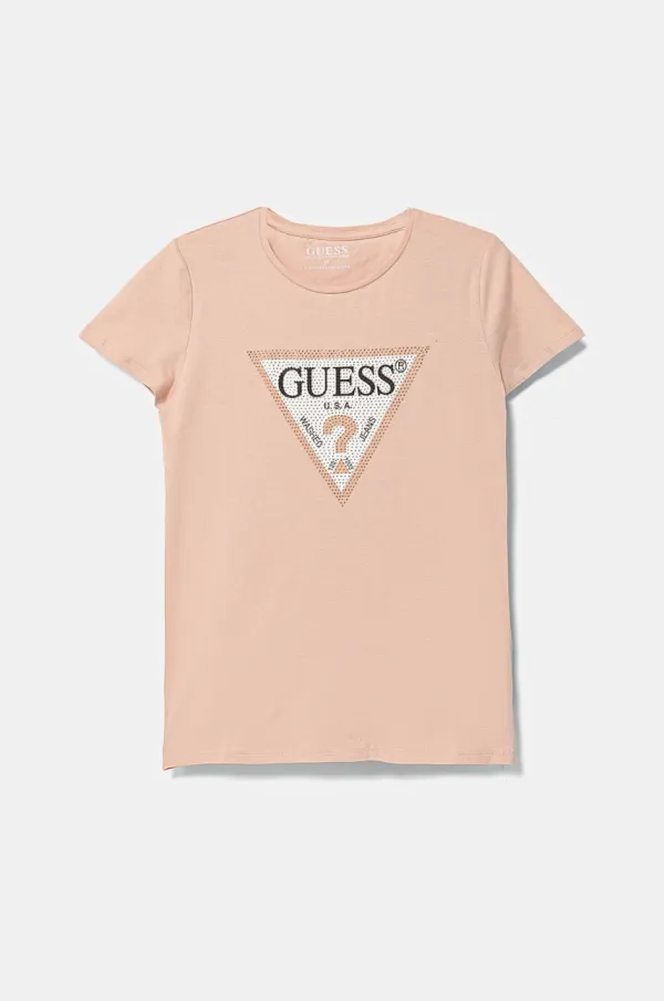 Guess Dječja majica kratkih rukava Guess boja: ružičasta, J2YI51 K6YW1
