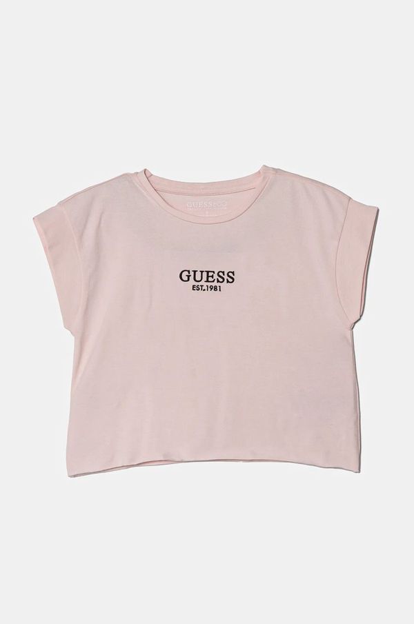 Guess Dječja majica kratkih rukava Guess boja: ružičasta, J4BI34 J1314