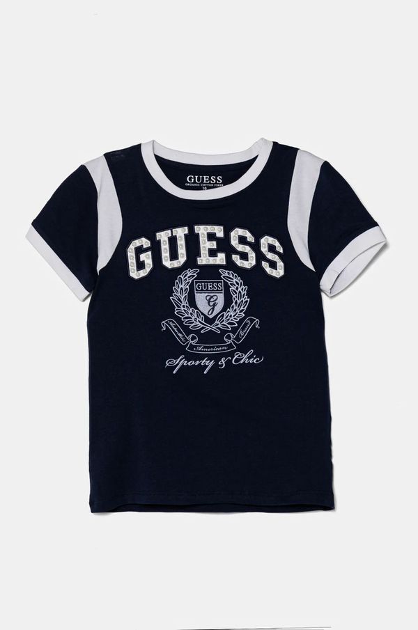 Guess Dječja majica kratkih rukava Guess boja: tamno plava, J5RI31 K6YW4