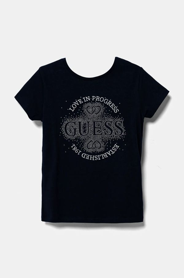 Guess Dječja majica kratkih rukava Guess boja: tamno plava, J5RI36 K6YW4