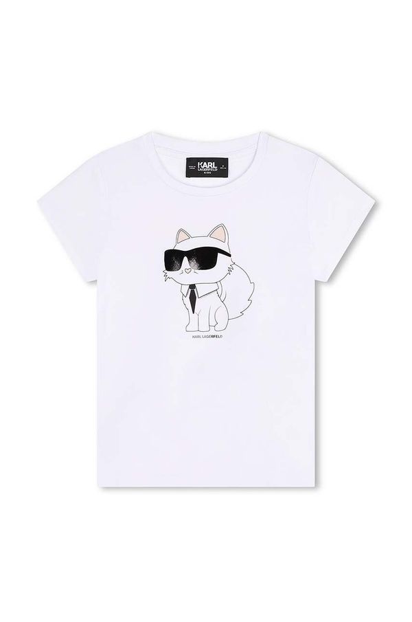 Karl Lagerfeld Dječja majica kratkih rukava Karl Lagerfeld boja: bijela, Z30211