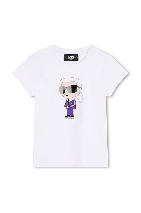 Karl Lagerfeld Dječja majica kratkih rukava Karl Lagerfeld boja: bijela, Z30211