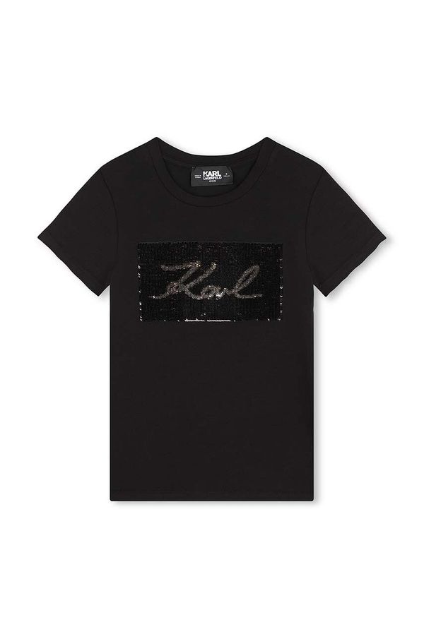 Karl Lagerfeld Dječja majica kratkih rukava Karl Lagerfeld boja: crna, Z30210