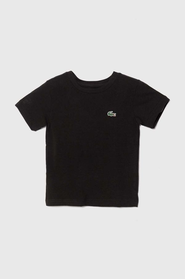 Lacoste Dječja majica kratkih rukava Lacoste boja: crna, bez uzorka