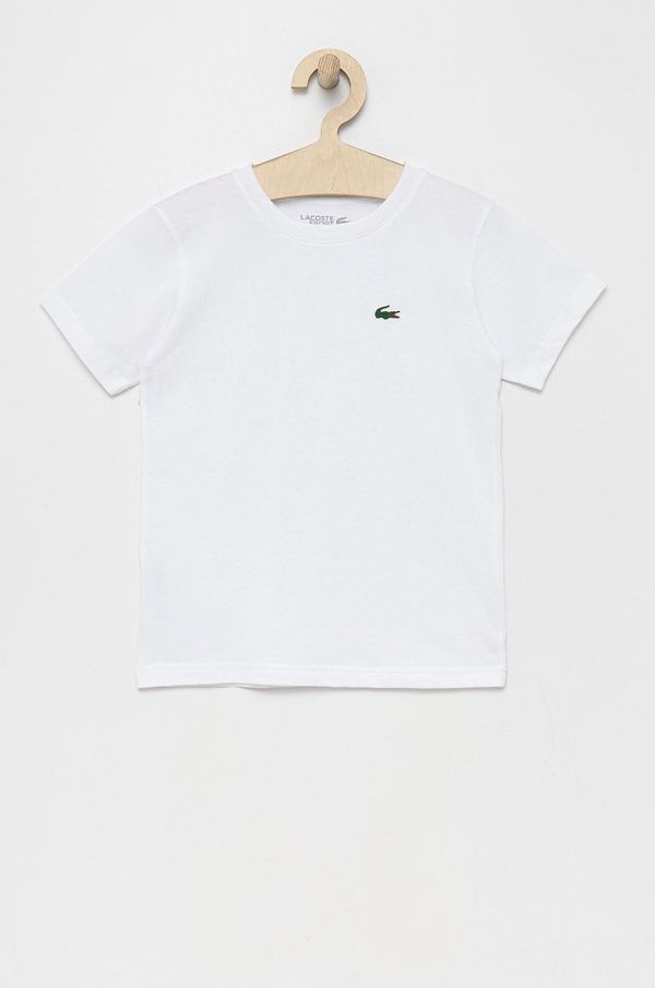 Lacoste Dječja majica kratkih rukava Lacoste boja: crna, glatki