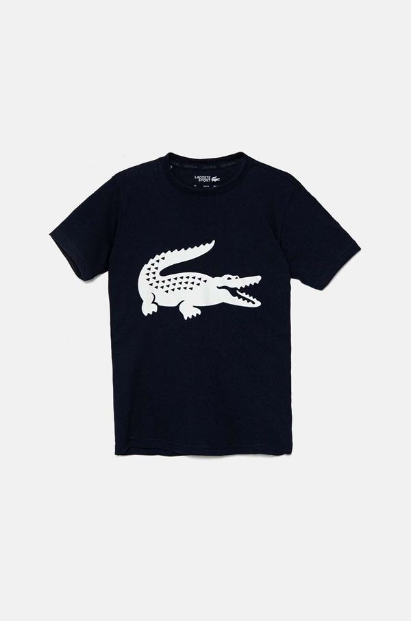 Lacoste Dječja majica kratkih rukava Lacoste boja: tamno plava, s tiskom