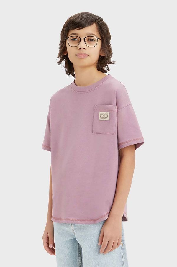 Levi's Dječja majica kratkih rukava Levi's boja: bordo, bez uzorka
