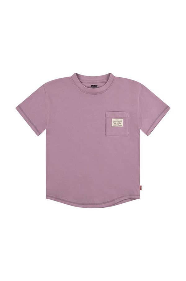 Levi's Dječja majica kratkih rukava Levi's boja: bordo, s tiskom