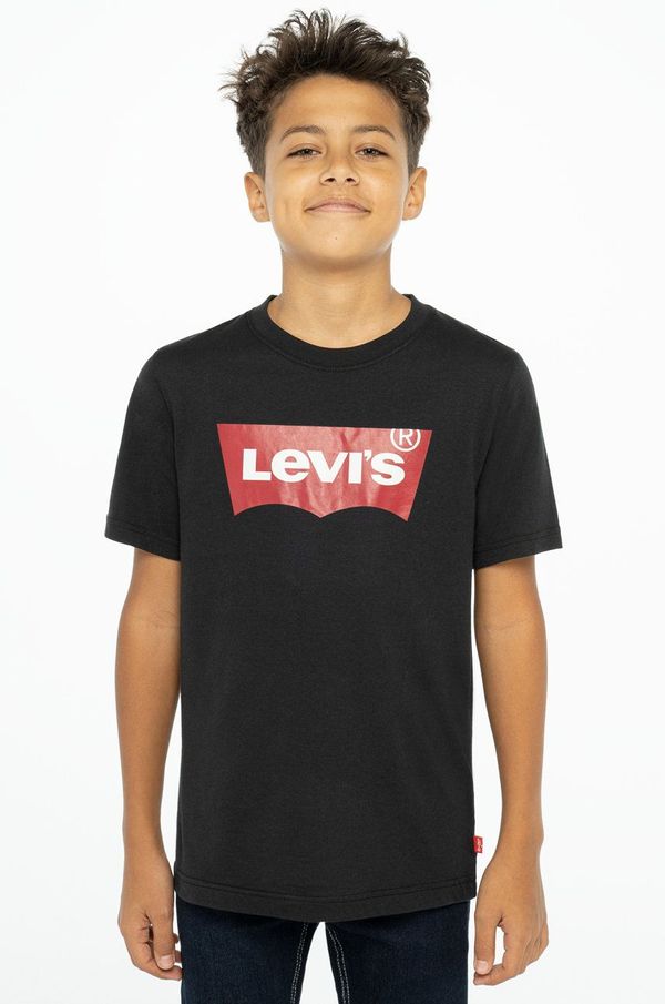 Levi's Dječja majica kratkih rukava Levi's boja: crna