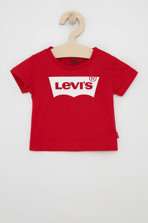 Levi's Dječja majica kratkih rukava Levi's boja: crvena