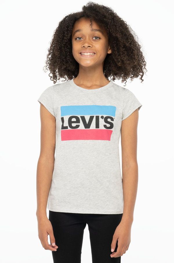 Levi's Dječja majica kratkih rukava Levi's boja: siva