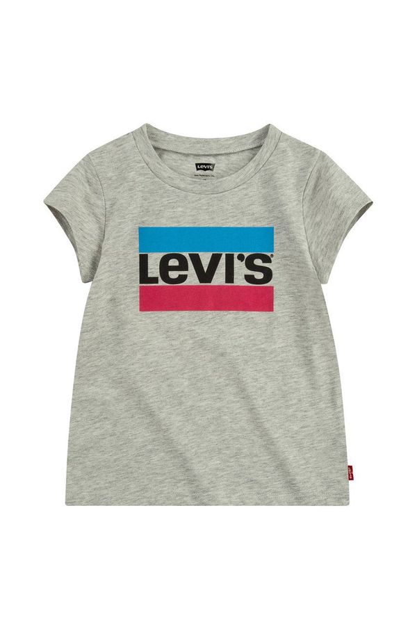 Levi's Dječja majica kratkih rukava Levi's boja: siva