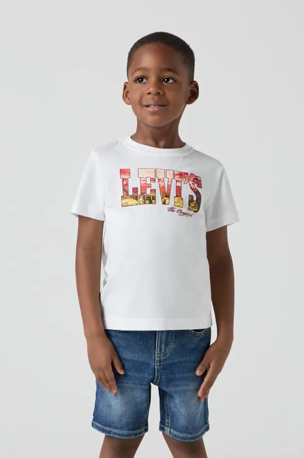 Levi's Dječja majica kratkih rukava Levi's OFF ROAD TEE boja: bijela, s tiskom, 8EM789