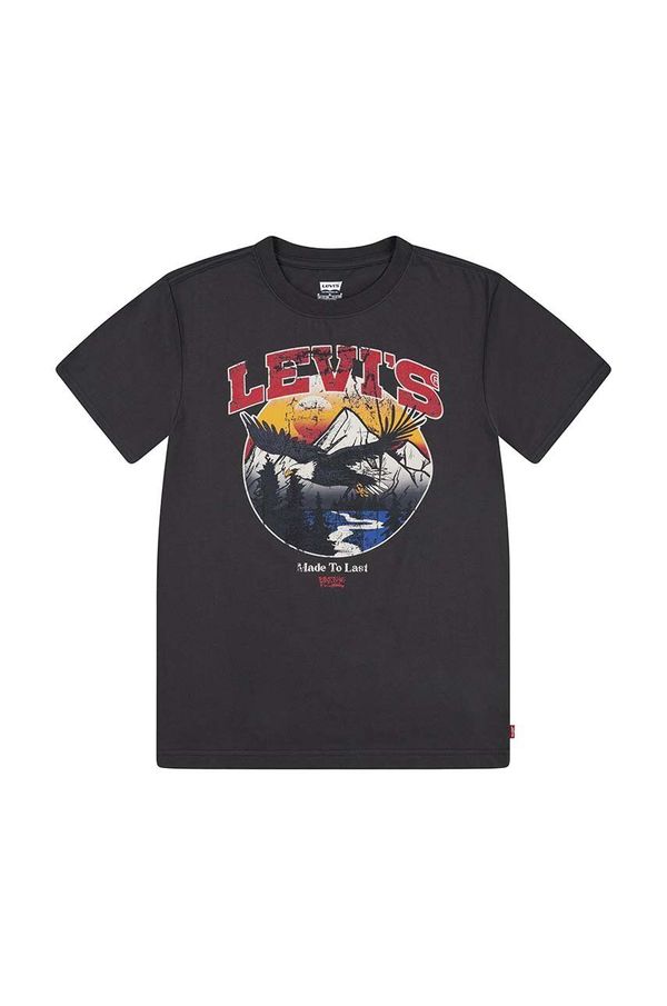 Levi's Dječja majica kratkih rukava Levi's SOAR LIKE AN EAGLE TEE boja: crna, s tiskom, 9EL390