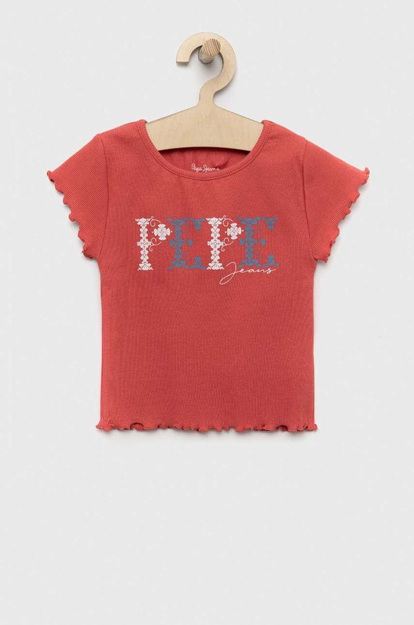 Pepe Jeans Dječja majica kratkih rukava Pepe Jeans PJL GJ Non-denim boja: crvena