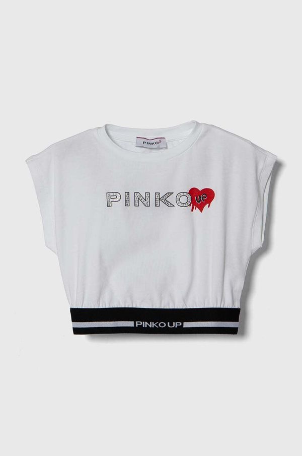 Pinko Up Dječja majica kratkih rukava Pinko Up boja: bijela