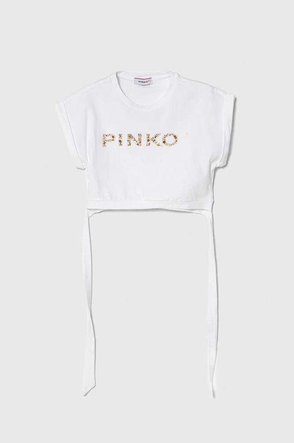 Pinko Up Dječja majica kratkih rukava Pinko Up boja: bijela