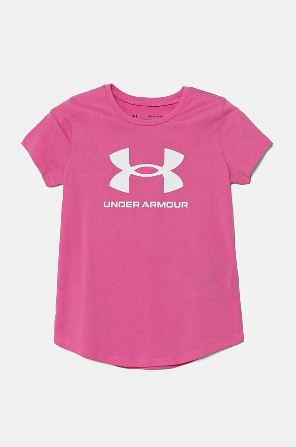 Under Armour Dječja majica kratkih rukava Under Armour boja: ružičasta