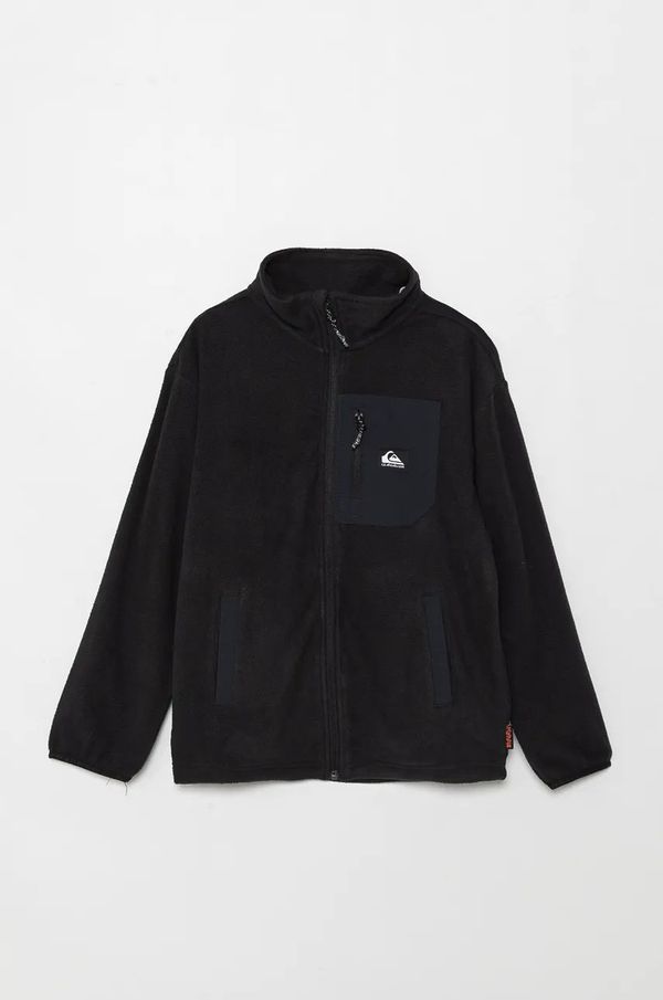 Quiksilver Dječja majica od flisa Quiksilver ICE FIELDS FZ boja: crna, s uzorkom, EQBFT03907