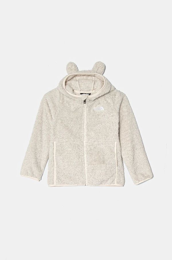 The North Face Dječja majica od flisa The North Face CAMPSHIRE F/Z HOODIE boja: bež, s kapuljačom, bez uzorka, NF0A88VR5QO1