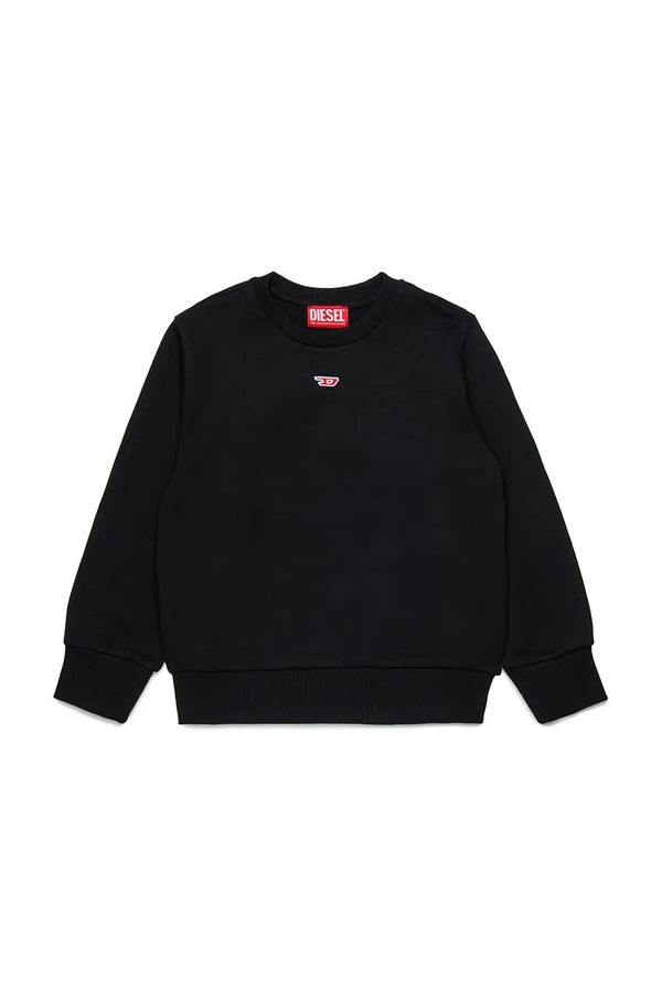 Diesel Dječja pamučna dukserica Diesel SGINND OVER SWEAT-SHIRT boja: crna, bez uzorka, J02234