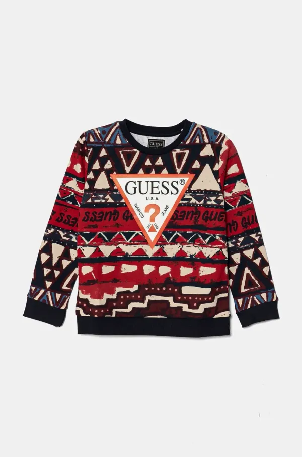 Guess Dječja pamučna dukserica Guess s uzorkom, N4BQ01 KAD73