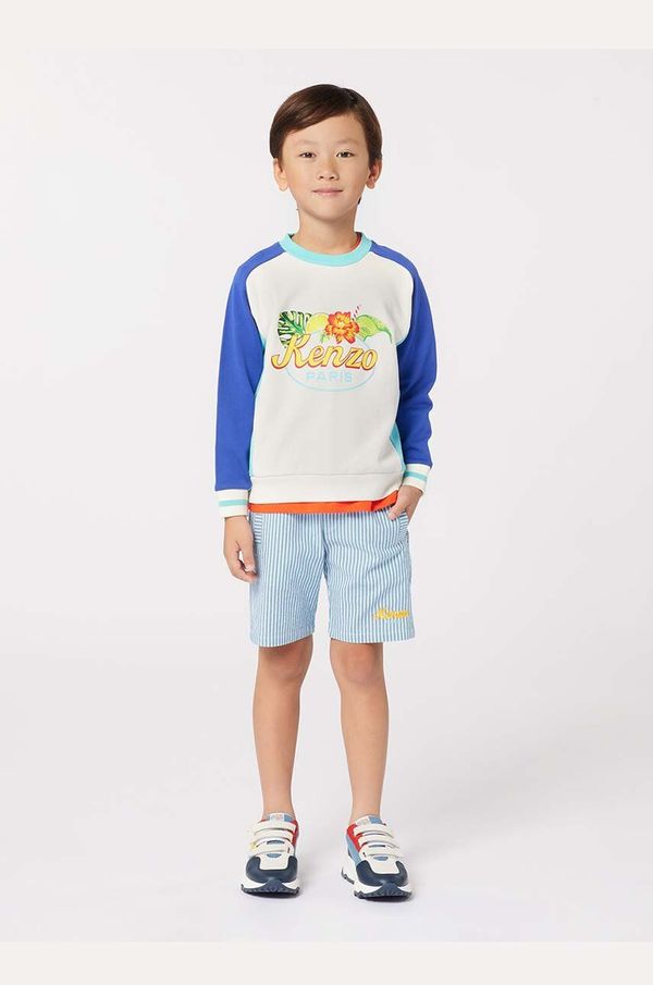 Kenzo kids Dječja pamučna dukserica Kenzo Kids s tiskom