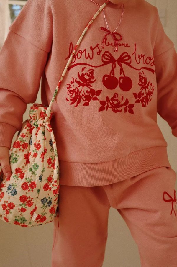 Konges Sløjd Dječja pamučna dukserica Konges Sløjd LOUPY LOU SWEATSHIRT GOTS boja: ružičasta, s uzorkom, KS102025