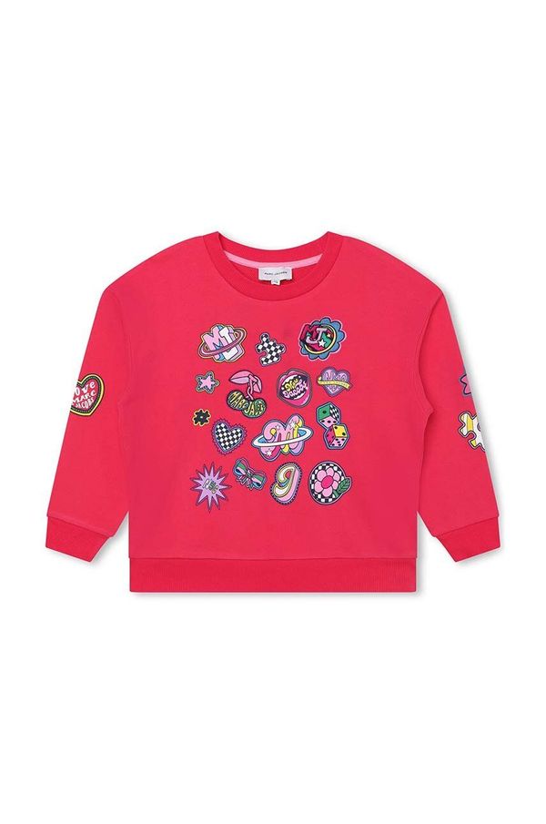 Marc Jacobs Dječja pamučna dukserica Marc Jacobs boja: crvena, s uzorkom