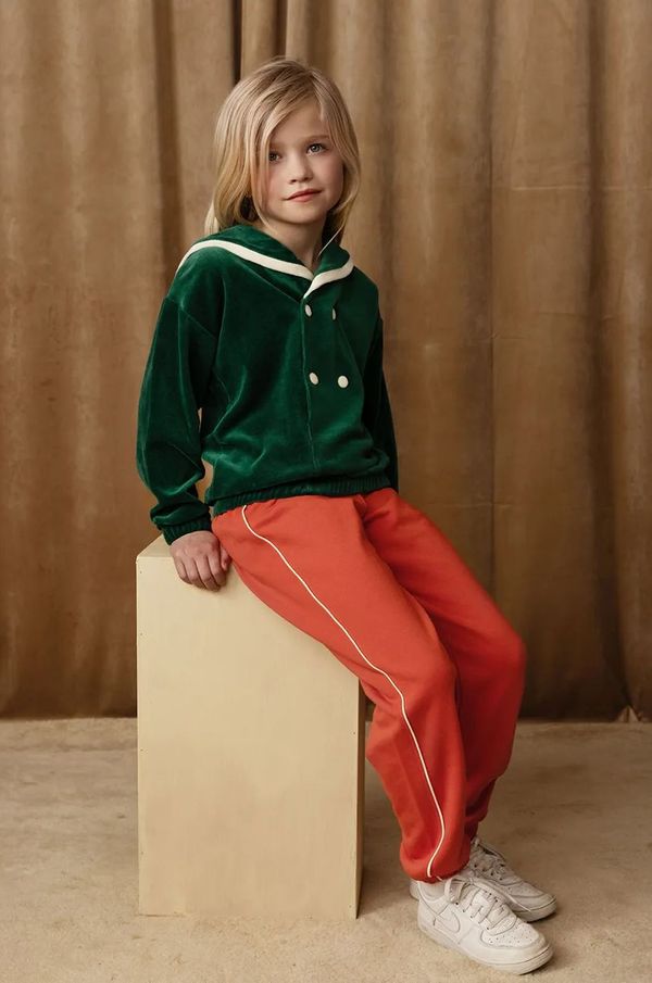 Mini Rodini Dječja pamučna dukserica Mini Rodini Sailor boja: zelena, bez uzorka, 2512012775