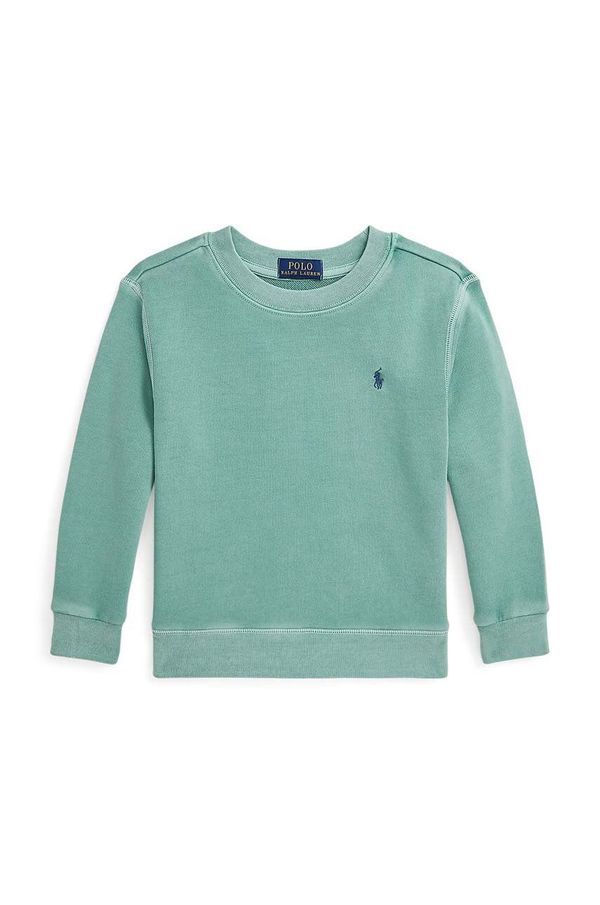 Polo Ralph Lauren Dječja pamučna dukserica Polo Ralph Lauren boja: zelena, bez uzorka, 322942099002