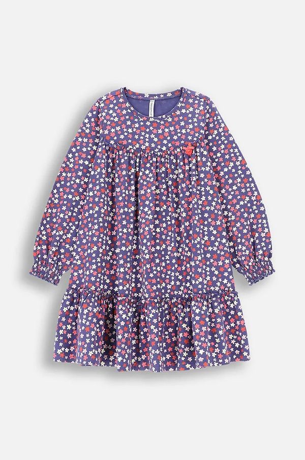 Coccodrillo Dječja pamučna haljina Coccodrillo boja: bijela, mini, širi se prema dolje, HEARTS GIRL KIDS