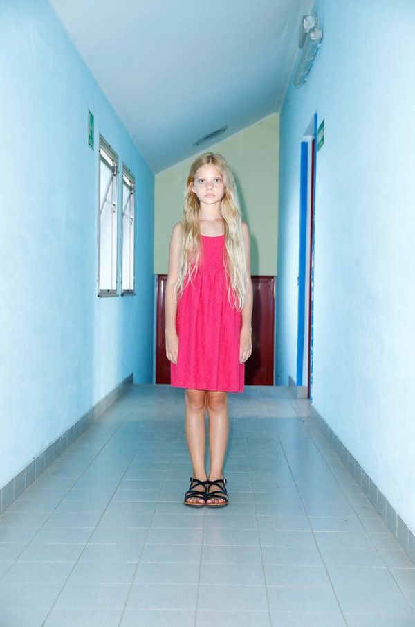 Sisley Dječja pamučna haljina Sisley boja: ružičasta, midi, širi se prema dolje