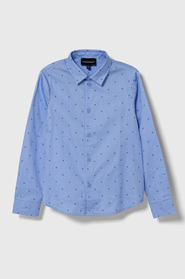 Emporio Armani Dječja pamučna košulja Emporio Armani
