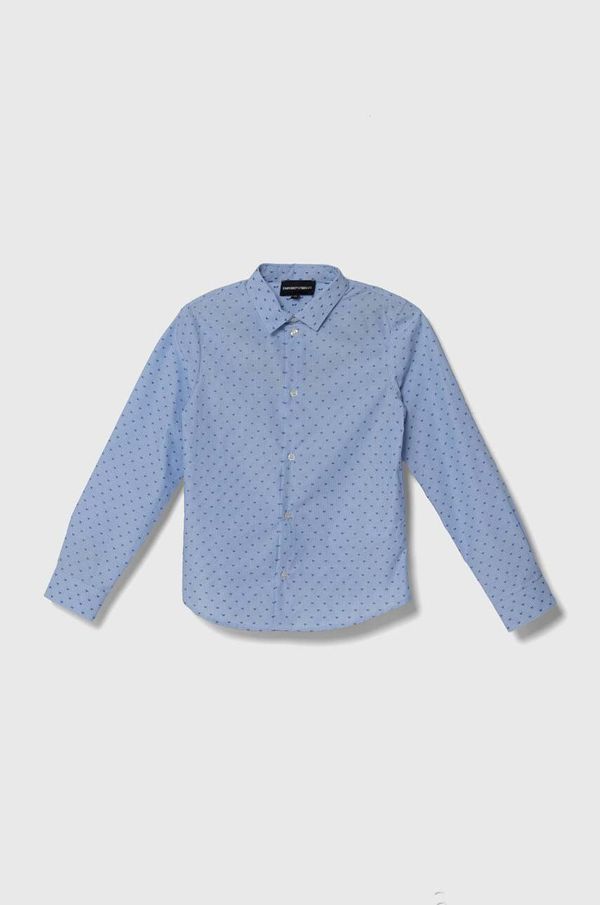 Emporio Armani Dječja pamučna košulja Emporio Armani
