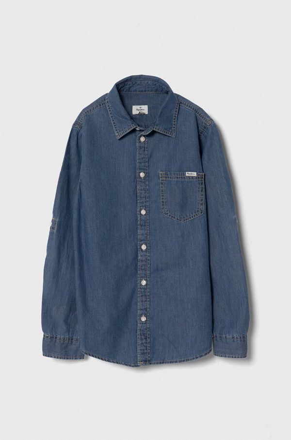 Pepe Jeans Dječja pamučna košulja Pepe Jeans PORTEZ JR boja: tamno plava
