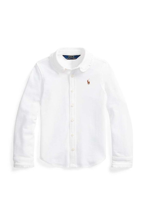 Polo Ralph Lauren Dječja pamučna košulja Polo Ralph Lauren boja: bijela, 312901132002