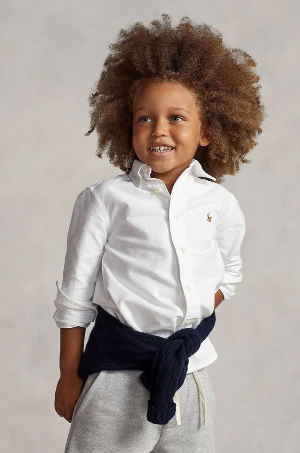 Polo Ralph Lauren Dječja pamučna košulja Polo Ralph Lauren boja: bijela, 322677133001