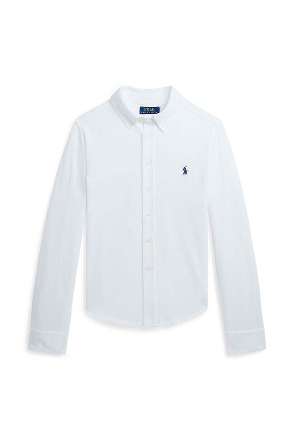 Polo Ralph Lauren Dječja pamučna košulja Polo Ralph Lauren boja: bijela, 323914506002