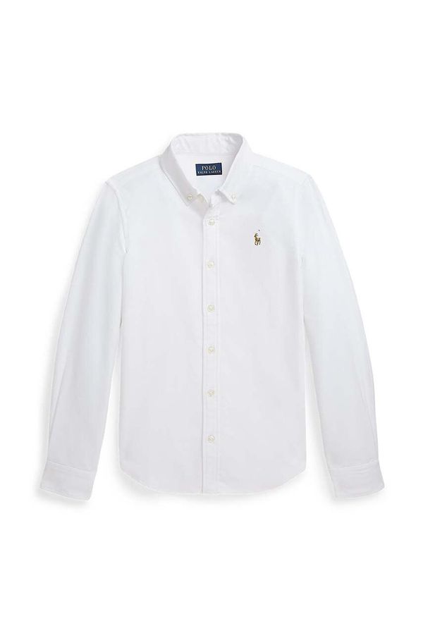 Polo Ralph Lauren Dječja pamučna košulja Polo Ralph Lauren boja: bijela