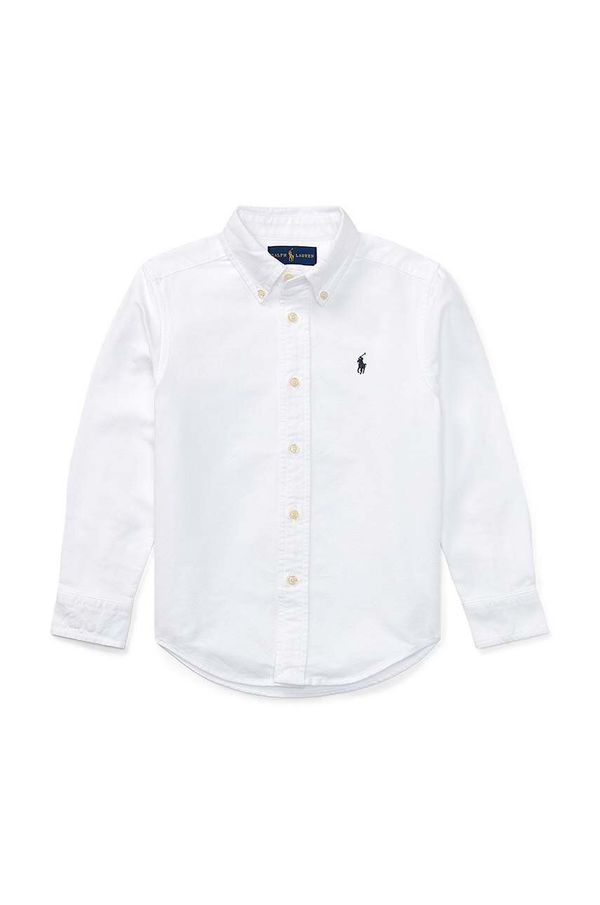 Polo Ralph Lauren Dječja pamučna košulja Polo Ralph Lauren boja: bijela