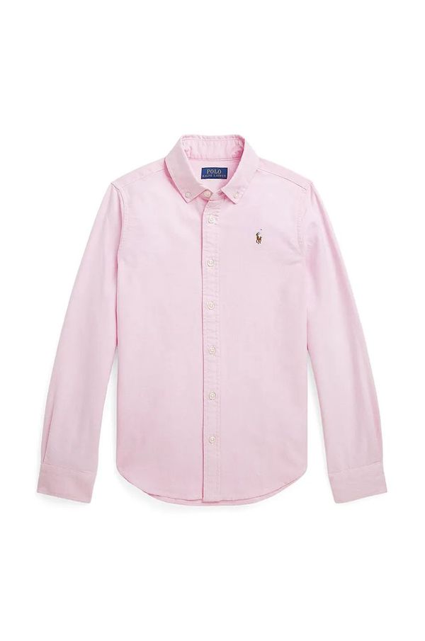 Polo Ralph Lauren Dječja pamučna košulja Polo Ralph Lauren boja: ružičasta, 313929954002